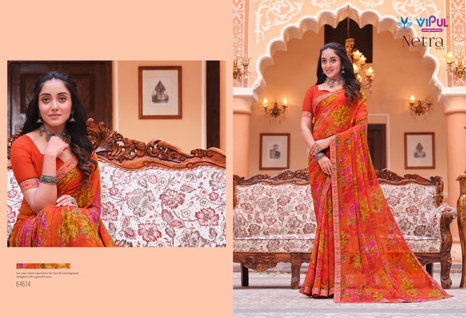 Netra Vol 2 Vipul Daily Wear Wholesale Printed Sarees Catalog